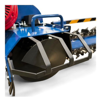 HOCTCR1500 Walk Behind Trencher Compatible with Honda GX390 13 HP EPA Engine + 25 INCH Digging Depth + 27 Tungsten Carbide Blades + 213.25 FT/HR TRENCHING Speed - Assembled in North America