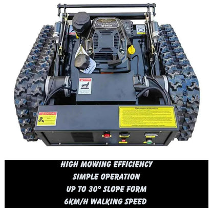 Robotuf Remote Control Lawn Mower Cordless 7.5HP Robotic Grass Cutter Self Propelled Crawler Home, Garden and Agricultural Use (Yamaha Engine, Blue)